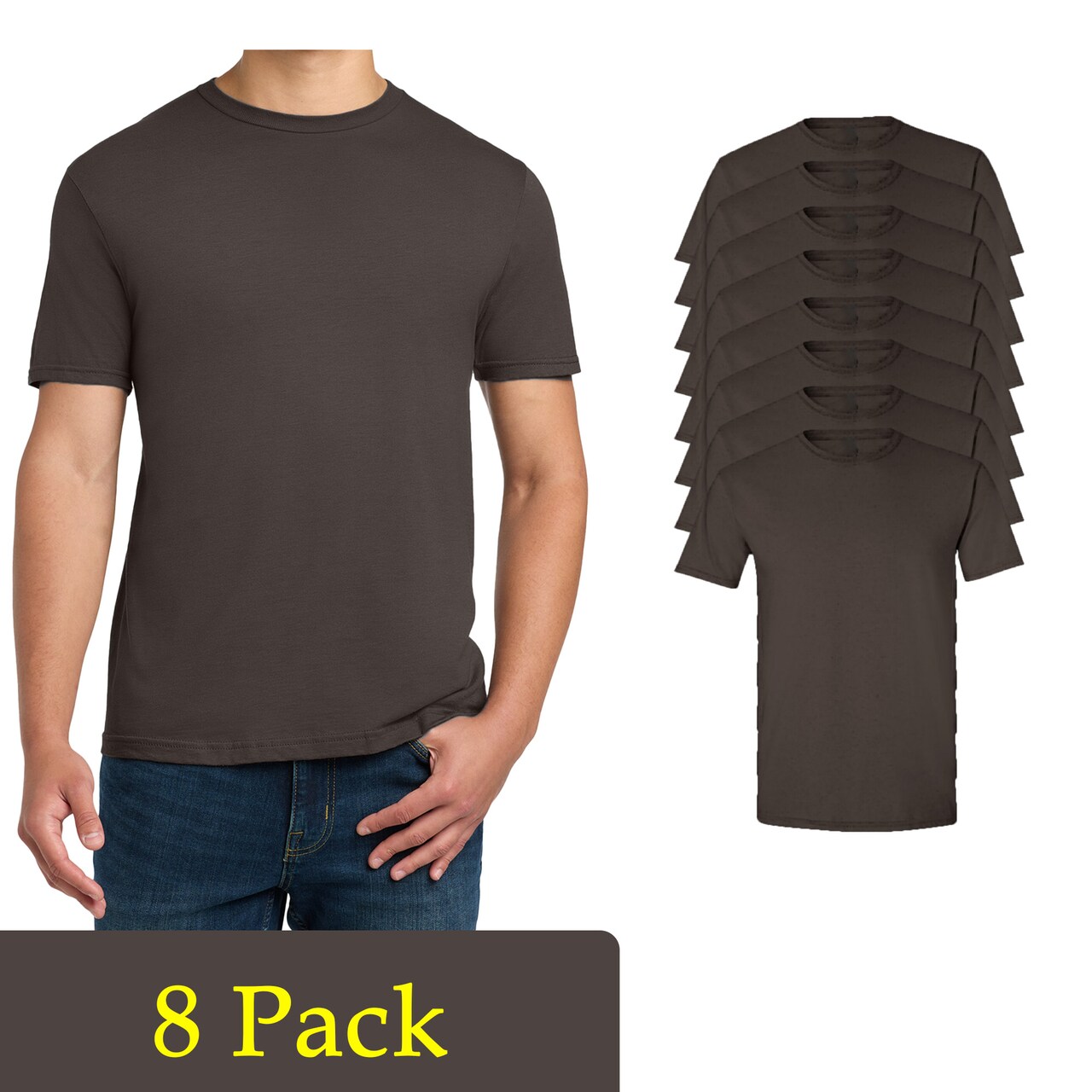 Gildan Unisex Softstyle T-Shirt for Cricut, Dark Chocolate Screen Printing Tee & Craft Projects